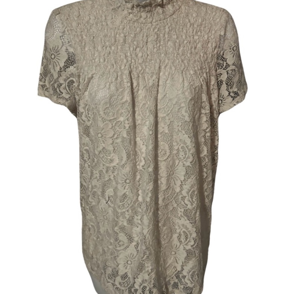 Cable & Gauge Lace Knit Soft Cotton/Polyester Lining